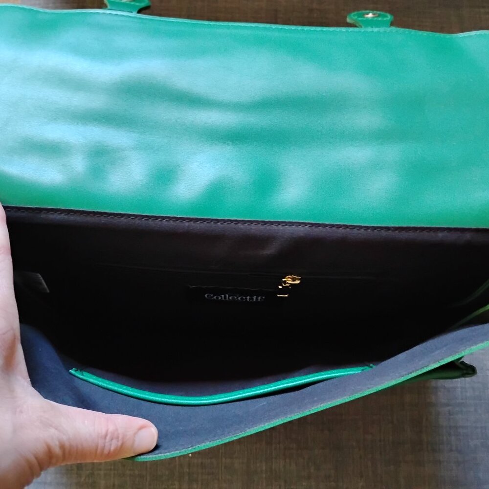 Collectif Green and tweed Satchel backpack Bag - Picture 7 of 8